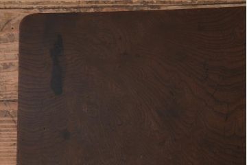 アンティーク雑貨　大正昭和初期　ケヤキ一枚板　古い木の味わいが楽しめる囲碁盤(ディスプレイ雑貨)(R-042262)
