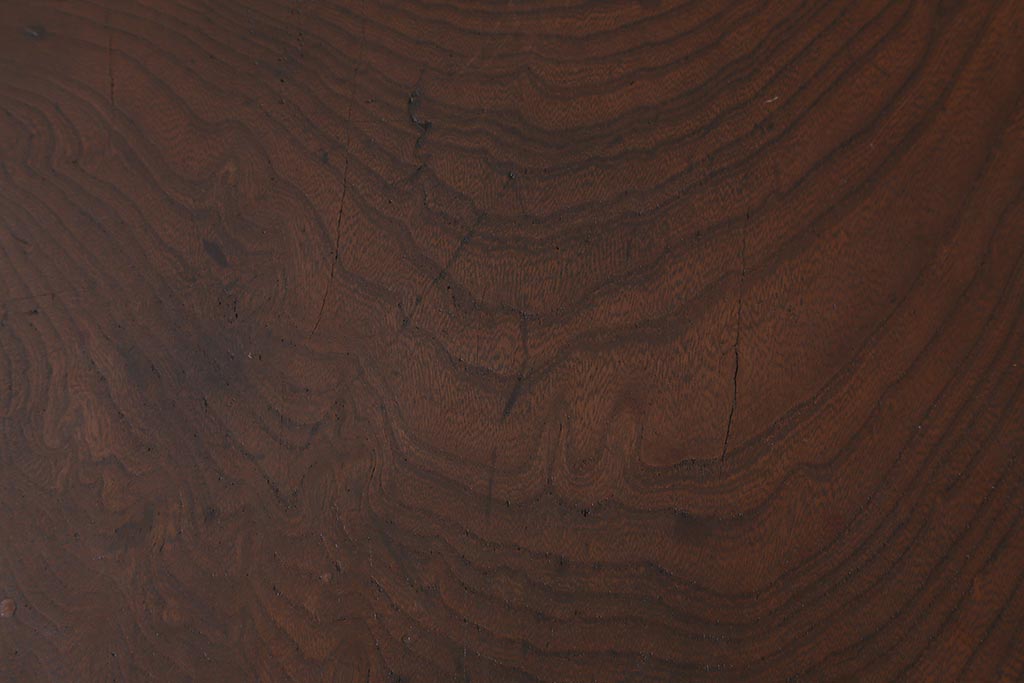 アンティーク雑貨　大正昭和初期　ケヤキ一枚板　古い木の味わいが楽しめる囲碁盤(ディスプレイ雑貨)(R-042262)