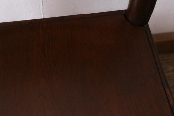 中古　松本民芸家具　艶のある木肌が上品なラダーバックチェア(ダイニングチェア、板座、椅子)(R-042271)