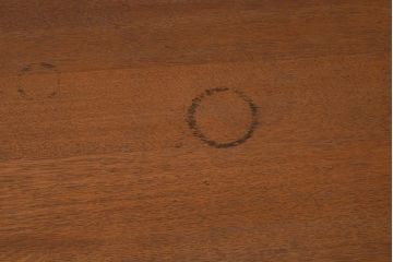 レトロ家具　ナラ材　昭和中期につくられたシンプルな平机(木製デスク)(R-042284)