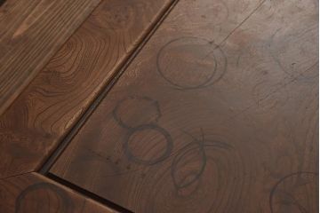 アンティーク家具　総ケヤキ材　天板一枚板　贅沢なつくりの座卓(ローテーブル)(R-042286)