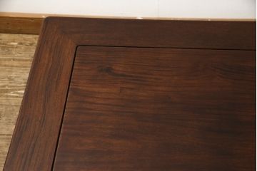 アンティーク家具　紫檀材　時代物　上品な浮き彫り入りの座卓(ローテーブル)(R-042287)