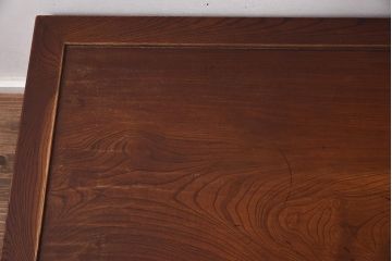 ビンテージ家具　天板一枚板　和空間を高める総ケヤキ材製の座卓(ローテーブル)(R-042288)