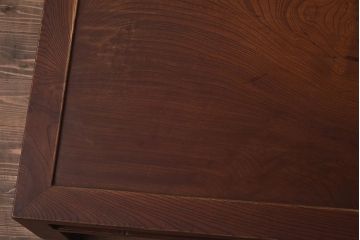 ビンテージ家具　天板一枚板　和空間を高める総ケヤキ材製の座卓(ローテーブル)(R-042288)