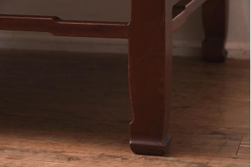 ビンテージ家具　天板一枚板　和空間を高める総ケヤキ材製の座卓(ローテーブル)(R-042288)