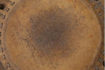 戦前　古い欅刳り貫き締め太鼓(ケヤキ太鼓、和太鼓、和楽器)(R-042297)