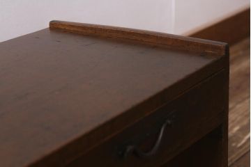 アンティーク家具　和製アンティーク　明治大正期　どこか懐かしさが漂う文机(座机、ローテーブル、引き出し、センターテーブル)(R-042299)