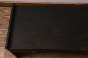 アンティーク家具　和製アンティーク　大正昭和初期　古民家スタイルにおすすめな文机(座机、ローテーブル、引き出し、センターテーブル)(R-042300)