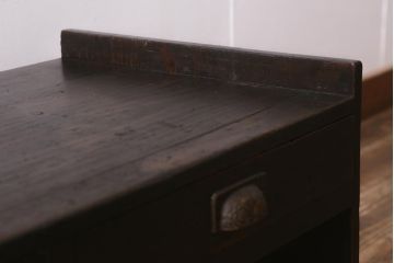 アンティーク家具　和製アンティーク　大正昭和初期　古民家スタイルにおすすめな文机(座机、ローテーブル、引き出し、センターテーブル)(R-042300)