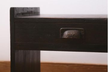 アンティーク家具　和製アンティーク　大正昭和初期　古民家スタイルにおすすめな文机(座机、ローテーブル、引き出し、センターテーブル)(R-042300)