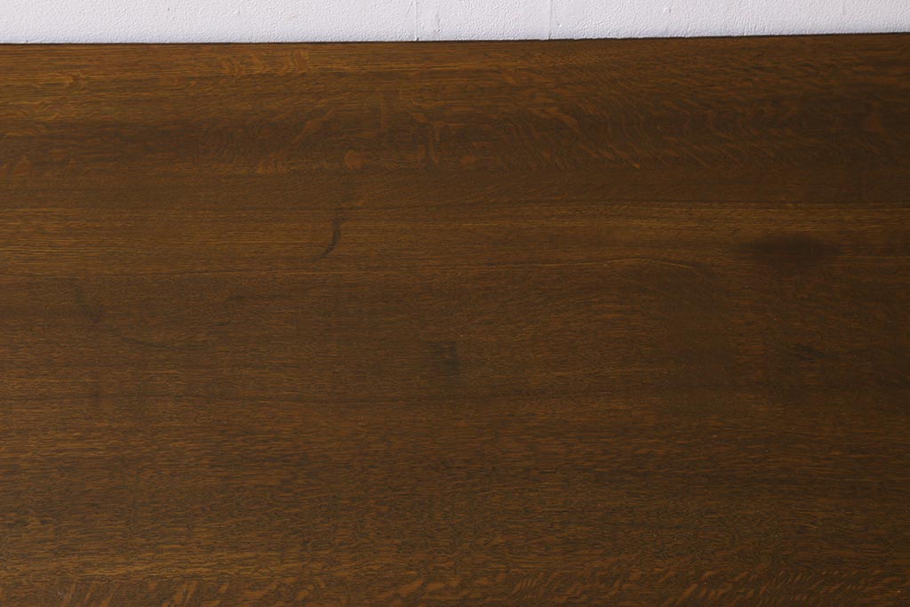 レトロ家具　ナラ材　昭和レトロな雰囲気満載の両袖デスク(机、在宅ワーク、在宅用両袖机、在宅ワーク、在宅用ワークデスク、勉強机)(R-042301)