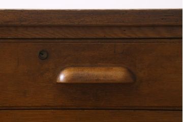 レトロ家具　ナラ材　昭和レトロな雰囲気満載の両袖デスク(机、在宅ワーク、在宅用両袖机、在宅ワーク、在宅用ワークデスク、勉強机)(R-042301)