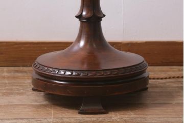 アンティーク照明　イギリスアンティーク　マホガニー材　上品な佇まいが魅力的なフロアスタンド(照明)(R-042303)