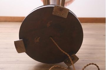 アンティーク照明　イギリスアンティーク　マホガニー材　上品な佇まいが魅力的なフロアスタンド(照明)(R-042303)