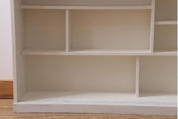 アンティーク家具　和製アンティーク　大正昭和初期　ペイント　ペイントカラーがお洒落な戸棚(収納棚、キャビネット、壁掛け)(R-042305)