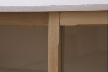 アンティーク家具　和製アンティーク　大正昭和初期　ペイント　ペイントカラーがお洒落な戸棚(収納棚、キャビネット、壁掛け)(R-042305)