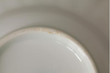 江戸期　古伊万里　白磁染付輪花小皿2枚セット(小鉢、和食器)(R-042312)