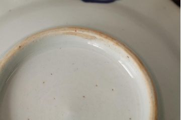 江戸期　古伊万里　色絵染付小皿2枚セット(小鉢、和食器)(R-042314)