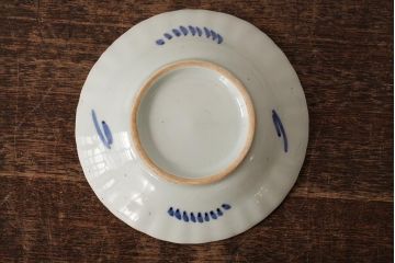 江戸期　古伊万里　色絵染付小皿2枚セット(小鉢、和食器)(R-042315)