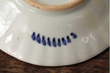 江戸期　古伊万里　色絵染付小皿2枚セット(小鉢、和食器)(R-042315)