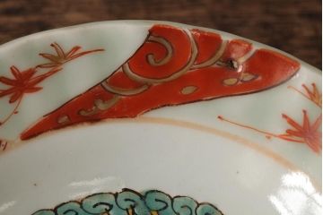 江戸期　古伊万里　色絵染付小皿3枚セット(小鉢、和食器)(R-042317)