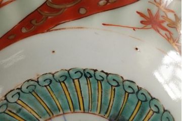 江戸期　古伊万里　色絵染付小皿3枚セット(小鉢、和食器)(R-042317)