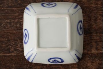 幕末明治期　伊万里焼　染付角皿2枚セット(向付、小鉢、和食器)(R-042320)