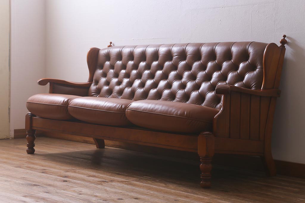 横浜ダニエル ダイニングソファ LDシリーズ A-545 ブラウン 横浜ダニエル】DANIEL 最高級 A-545 LDロングチェア 2人掛け