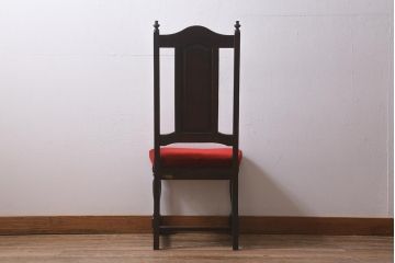 ヴィンテージ家具　北海道民芸家具　HM640　気品漂う佇まいが魅力的なハイバックチェア(椅子、ダイニングチェア、ワークチェア、ビンテージ)(R-042325)