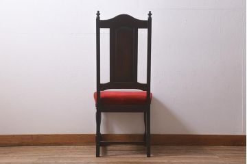 ヴィンテージ家具　北海道民芸家具　HM640　気品漂う佇まいが魅力的なハイバックチェア(椅子、ダイニングチェア、ワークチェア、ビンテージ)(R-042327)