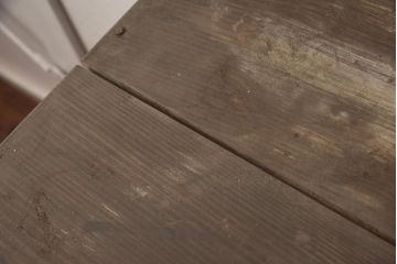 レトロ家具　昭和中期　栗材　ノスタルジックな雰囲気が魅力の片袖机(ワークデスク、在宅ワーク、在宅用、勉強机)(R-042332)