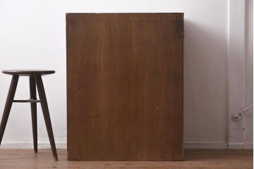 アンティーク家具　江戸明治期　桐材　味のある風合いが魅力の茶箪笥(収納箪笥、戸棚)(R-042334)