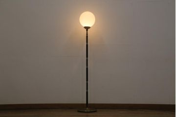 ヴィンテージ照明　ビンテージ　まんまるのシェードがおしゃれなフロアスタンド(フロアランプ)(R-042343)