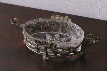 アンティーク雑貨　フランスアンティーク　ルイ16世様式　装飾がクラシカルなジャルディニエール(テーブルウェア、フラワーポット)(R-042354)