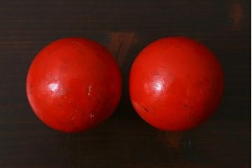レトロ雑貨　昭和レトロ　キンキン堂　木製ボーリングセット(三越)(R-042358)