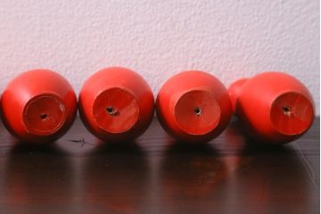 レトロ雑貨　昭和レトロ　キンキン堂　木製ボーリングセット(三越)(R-042358)