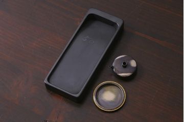 平安象彦　共箱　垣菊蒔絵　硯箱(木製漆器)(R-042359)