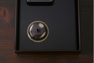平安象彦　共箱　垣菊蒔絵　硯箱(木製漆器)(R-042359)