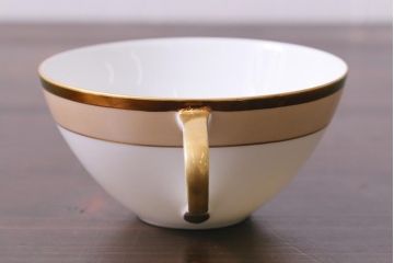 昭和レトロ　未使用　サンゴートーキ(三郷陶器)　陶器カップ&ソーサー6客(R-042360)