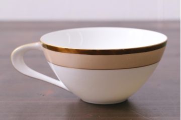 昭和レトロ　未使用　サンゴートーキ(三郷陶器)　陶器カップ&ソーサー6客(R-042360)