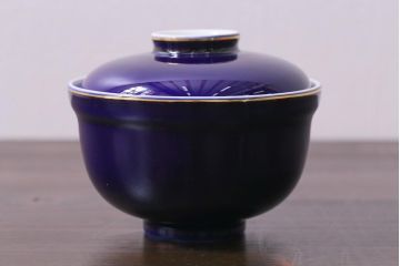 深川製磁　未使用品　松に初雪　組蓋向付(茶碗)(R-042361)