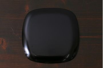 未使用　輪島塗　4.6寸霞蒔絵銘々皿5客(木製漆器)(R-042363)