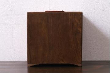アンティーク家具　明治期　指物家具　凝ったつくりの唐桑菓子箪笥(R-042364)