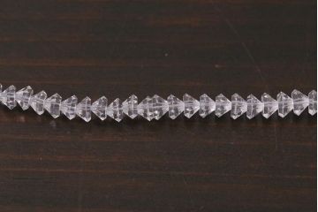ヴィンテージアクセサリー　K18(18金)　透明な輝きを放つビンテージクリスタルネックレス(R-042368)