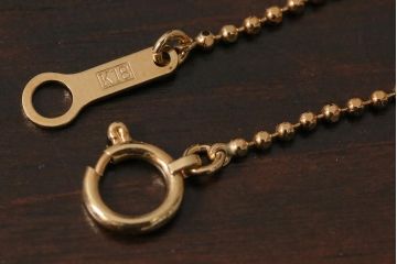 ヴィンテージアクセサリー　K18(18金)　多面カットを施したパーツが美しいビンテージネックレス　重さ約3.47g(R-042369)
