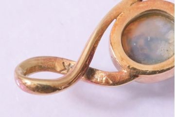 ヴィンテージアクセサリー　14K(14金)　複雑な色彩を放つペンダントトップ(ペンダントヘッド、チャーム、ビンテージ)(R-042372)