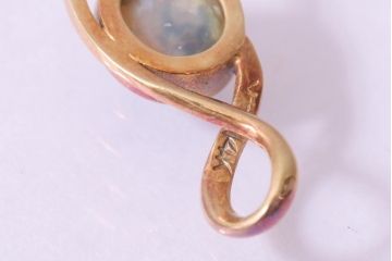 ヴィンテージアクセサリー　14K(14金)　複雑な色彩を放つペンダントトップ(ペンダントヘッド、チャーム、ビンテージ)(R-042372)