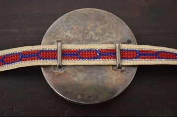 昭和初期　純銀製　リス帯留(りす帯止、彫刻、七宝?)(R-042397)