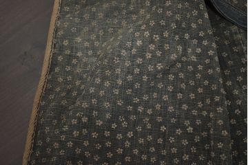 アンティーク雑貨　明治〜大正　古い火消し頭巾(刺子、木綿、藍染、古布)(R-042401)