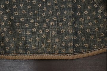 アンティーク雑貨　明治〜大正　古い火消し頭巾(刺子、木綿、藍染、古布)(R-042401)